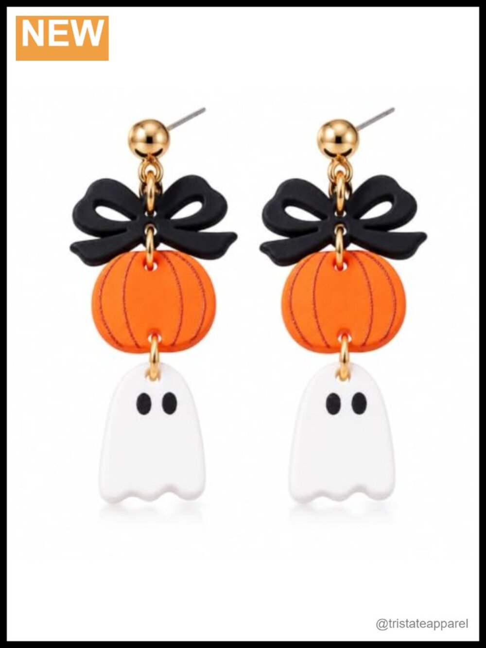 Halloween Earrings Women Pumpkin Ghost Bow Dangle Costume Party Jewelry